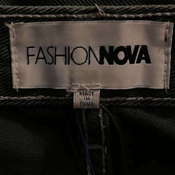 Fashion‎ Nova Cargo Pants Wide Leg Lot Of Pockets Women's Size 5 Light Gray Boho - Picture 5 of 13